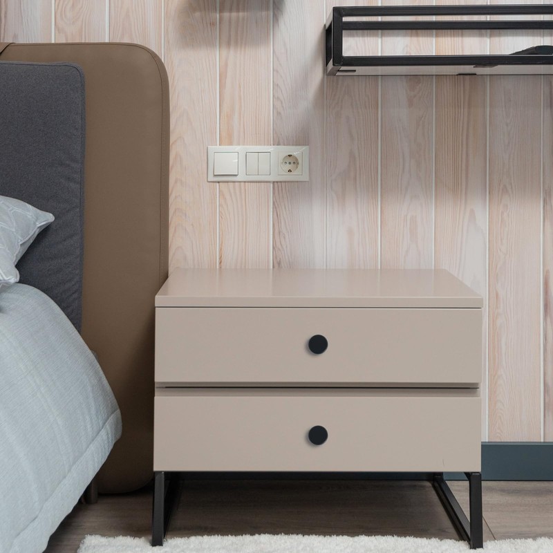 HANIHUA 6 Pack Black Kitchen Cabinet Knobs Knurled Dresser Knobs,