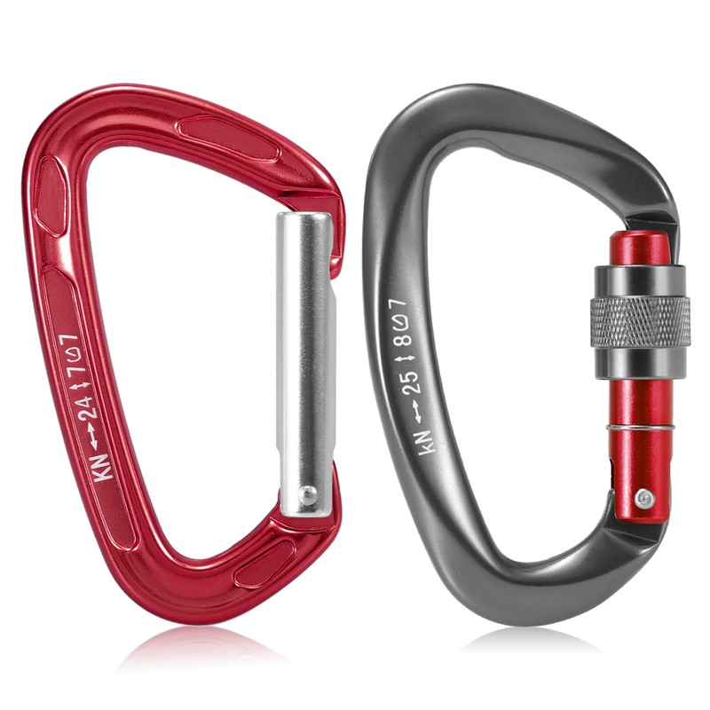 [通拓商品]24KN Non-locking Straight Gate Carabiner 25KN Twist Gate Carabiner Heavy