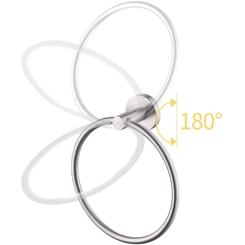 Stainless Steel Towel Ring, Wall Mounted Towel Hanger ,6.3 inches/16cm,