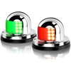 Obcursco Boat Navigation Lights, LED Red and Green Deck Mount