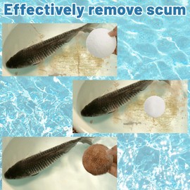 Reusable Scum Balls Scum Eliminating,10 Pack Scum Balls for Spas Hot Tub,Scum Balls Hot Tub Washable,Oil Absorbing Hot Tub Spa Balls for Hot Tub/Pool/Spa Center/Aquarium Slime Grime Cleaning