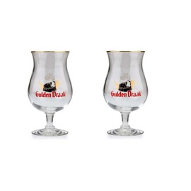 Gulden Draak Belgian Beer Chalice Glass - Set of 2