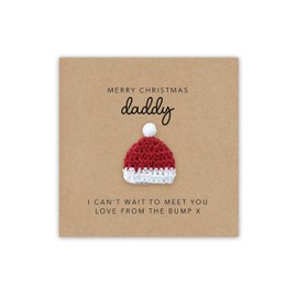 Merry Christmas Daddy From Bump, Christmas Card For Dad, Daddy To be, Christmas Card, Cute Christmas Card From Bump, Mummy to Be