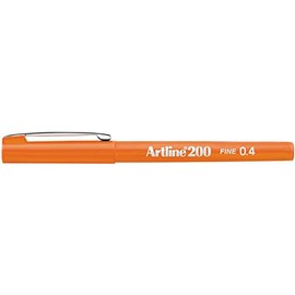 Artline 200 Orange Fineliner Technical Drawing Pens - Pack 12