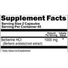 Pure and High Potency Berberine; 1000mg Per Serving; 180 Capsules