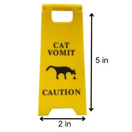 1PCS Cat Vomit Caution Sign - Cat Warning Sign Decoration & 3D Printed Funny Cat Warning Signs, Cat Decor Funny Warning Signs Vomit Caution Sign, Perfect Decorations and Gift for Cat Lovers