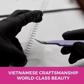 Eyesy Lash Eyesy Lash 500 Promade Fans - 14D 0.03 Size 14mm Curl CC - Mega Volume Premade Lash Fans for Eyelash Extensions Middle Stem Handmade Loose Pre Made Eyelash Fluffy Soft Pointy Base