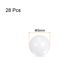QUARKZMAN Ceramic Bearing Balls, Diameter 5 mm, ZrO2 Zirconium Oxide Solid Balls G10 Precision Balls, White, Pack of 28
