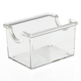 Yakri Set of 2 unit Sugar Packet Holder Plastic Tea Bag Holder Condiment Dispenser for Restaurants & Home, Coffee Bars, & Diners - Food and Beverage Accessories , Clear YTBH-9516