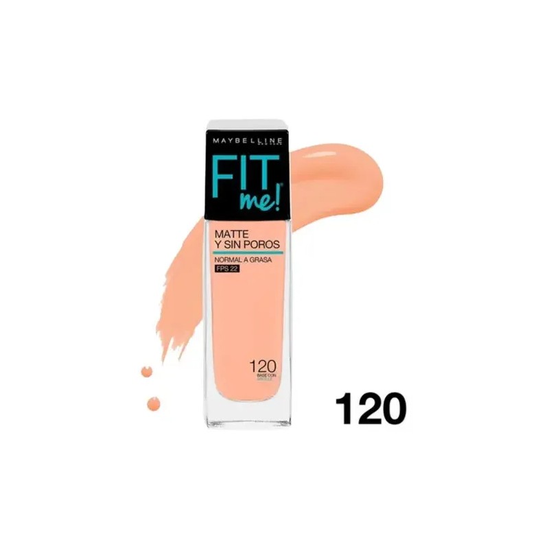 MAYBELLINE Base Maquillaje Fit Me Matte + Poreless 30ml, matifica