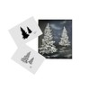 AS-353 Snow Fir Trees Step by Step Airbrush Stencil Size