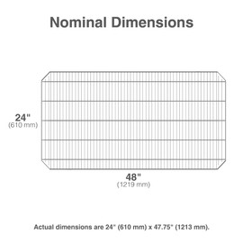 METRO EZA-2448NC Super Erecta EZ-ADD Wire Shelf, Chrome, 24" x 48"