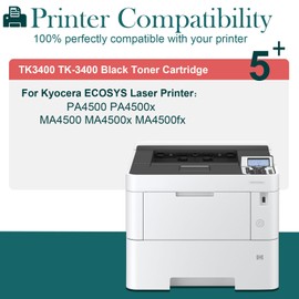 HenceBuy TK3400 TK-3400 Black Toner Cartridge Compatible for Kyocera ECOSYS PA4500x PA4500 MA4500x MA4500fx MA4500 Laser Printer 1T0C0Y0NL0 High Yield 12500 Pages (1 Pack)