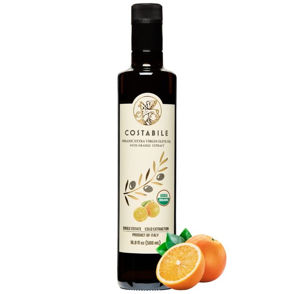 Orange Infused Olive Oil Extra Virgin from Puglia, Italy. Organic