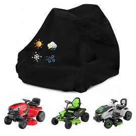 Ridng Lawn Mower Cover, 600D Lawn Tractor Cover Waterproof & Heavy Duty, Mower Cover Universal fit with Bottom Elastic Band for John Deere, EGO, Toro, Craftsman, Husqvarna, Honda and More