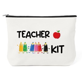 Teacher Appreciation Gifts - End of Year Teacher Gifts for Women Travel Makeup Bag Cosmetic Bag Pouch Back to School Thank You Christmas Teachers Day Birthday Valentines Day Gift for Teachers Women