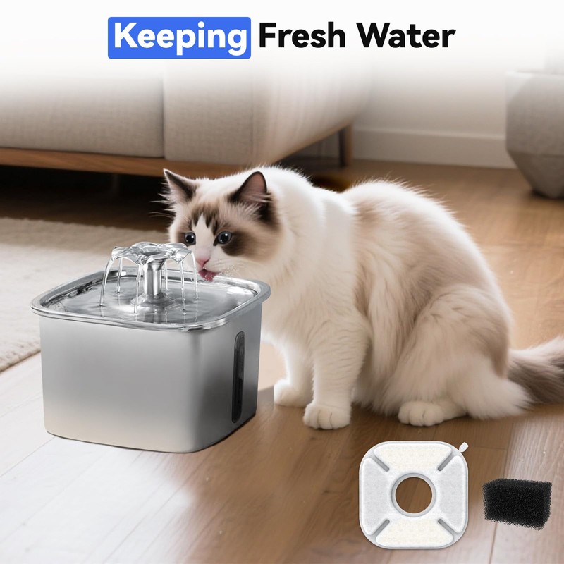 24 Packs Cat Water Fountain Filters Replacement,Compatible with VEKEN® for