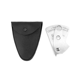 QWORK® Welding Gauge, Stainless Steel Fan-Shaped Welding Gauge, 0.1 mm Precision