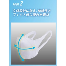 Zett Sports Mask with UV Protection, Deodorizing, Moisture Wicking Function, Washable, White (1100), Medium Size (General) BGXMSK
