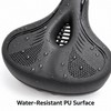 Oversized Wide Bike Seat with Shock Absorbing Balls, Waterproof PU