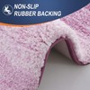 smiry Microfiber U-Shape Toilet Mat, Non-Slip Shaggy Soft Pedestal Mat