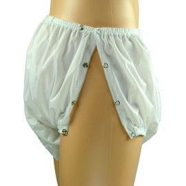 ObboMed MT-3312G New Larger Leg Circumference Snap-On Reusable Washable, Waterproof Incontinent Underpants, Cover-up Diaper for Patients, Elders, Adult Men and Women – White (L: 34 – 40 inches)