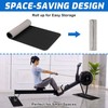 2PCS Non-Slip Rowing Machine Mats Protect Hardwood Floor Carpet