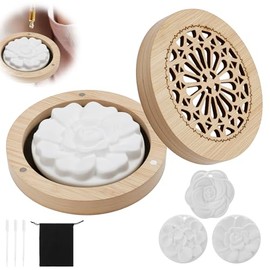 TXXATX TXXATX Duftsteine fr ?therische ?le 2 S?tze Duftsteine Bambusbox mit 3 Stck Stein Diffusor und 3 Stck ?therische ?le Tropfer Klein Diffusor fr ?therische ?le fr Wohnzimmer Schlafzimmer Bro