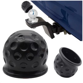 Tow Bar Ball Cap Towing Hitch Trailer Ball Cover Caravan Truck Trailer Towball Protect 50Mm Rubber Black Universal Car Accessories