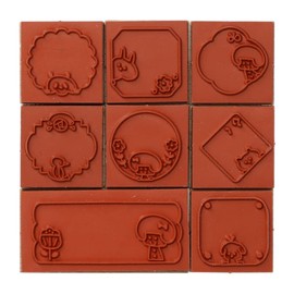 Wooden Stamp Set mizutama Marks Frame MZT-STM1-C