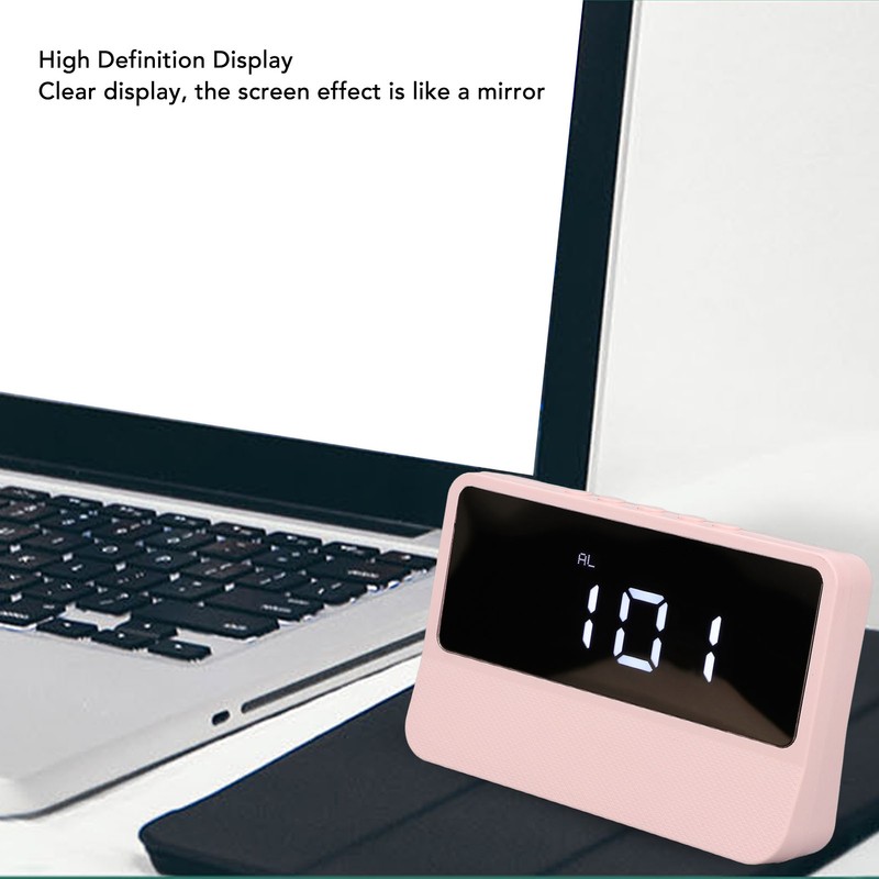 LED Mirror Alarm Clock 2 Levels Brightness Digital Alarm Clock