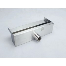 American Pond 12" Stainless Waterfall Spillway with White LED Light - APSSS12-CW