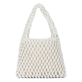 EVEOUT Woven Clutch for Women Girl Small Crochet Tote Handbag Summer Knitted Mesh Beach Purse Bag for Holiday