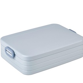 Mepal Large Lunch Box - Lunch Box To Go - Lunch Box for 4 Sandwiches or 8 Slices of Bread - Meal Prep Box - Adult Lunch Box - Food Box with Dividers - Nordic Blue