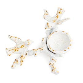 Sungmor Vintage Cast Iron Tealight Candle Holder, Lovely & Beautiful Birds Nest Design, Unique Tabletop Shelf Home Decor Pieces, Small Birds Statue Candle Holders Coffee Table Centerpieces Decor