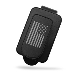 Sunglass Holder for Car Visor, Multi-Function Ticket Card Clip Upgrade Metal Flag Personality Modeling for Car SUV Truck, American Flag Ticket Card Glasses Clip(Black)