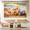Mini Projector with WiFi and Bluetooth, 1080P 4K Support Portable