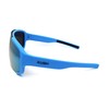 Kush Mens Exposed Mirror Lens Racer Shield Plastic Sunglasses Blue