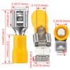Heschen male multi-stack disconnector spade crimp terminal yellow, PBDD-L, 100