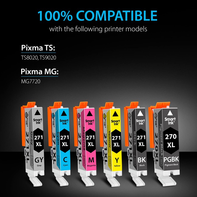 Smart Ink Compatible Ink Cartridges Replacement for Canon Pixma PGI-270XL