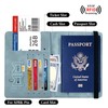PORRASSO Passport Holder Travel Wallet RFID Blocking Card Case PU