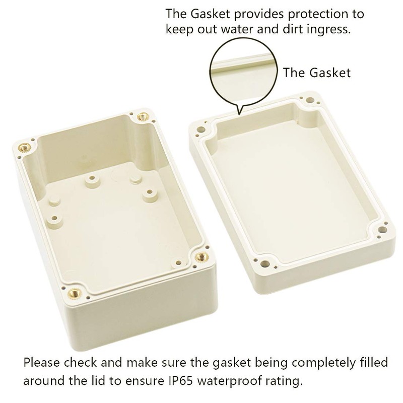 Zulkit Junction Box ABS Plastic Dustproof Waterproof IP65 Universal Electrical
