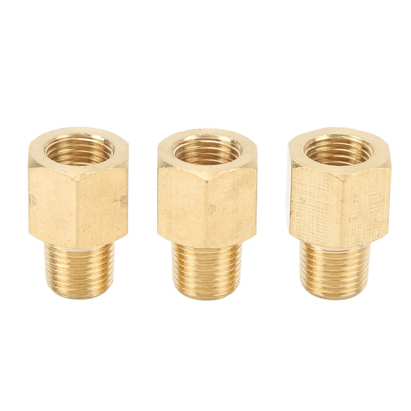 6PCs Brass Pipe Fitting Adapter 1/8 BSPT Female NPT Vehicle