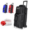 WOLT | 3 Ball Bowling Bags with Wheels,3 Ball Bowling