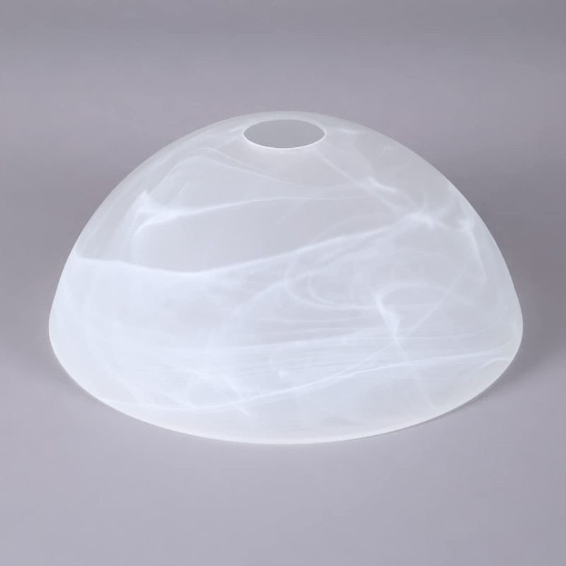 Lamp Glass White Diameter 250 mm Alabaster Glass E27 Replacement