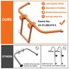 Ladder Stabilizer for Roof Gutter,Heavy Duty Steel Ladder Roof Hook