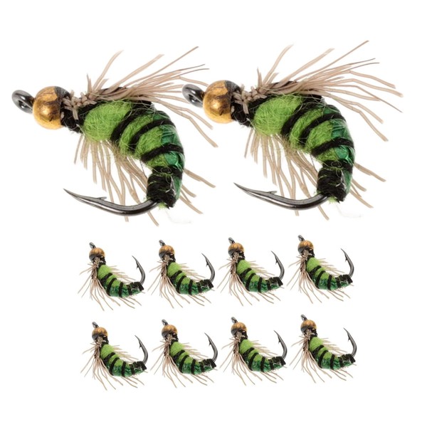 BIUDECO 10pcs Simulated Fishing Hooks Trout Bait Lures and Bass