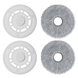 HAPPOW Dreame Mop Pads with Mop Pads for Dreame L10S Ultra/L10S Ultra Gen 2 /L10S Pro Ultra Heat/L20 Ultra/ L40 Ultra/ X40 Ultra / X40 Master / X30 Ultra/ X20 Pro/Mova E30 Ultra Replacement Parts