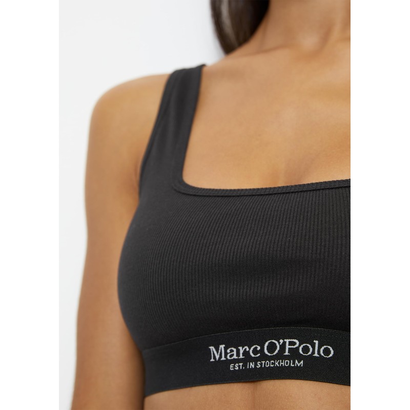 Marc O´Polo Women's Iconc Rib Pullover Bralette Bra, black