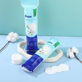 Cross-border Disposable Round Cotton Pads (150 pcs) - Portable for Travel & Hotel, Cleansing & Moisturizing Please 10ea